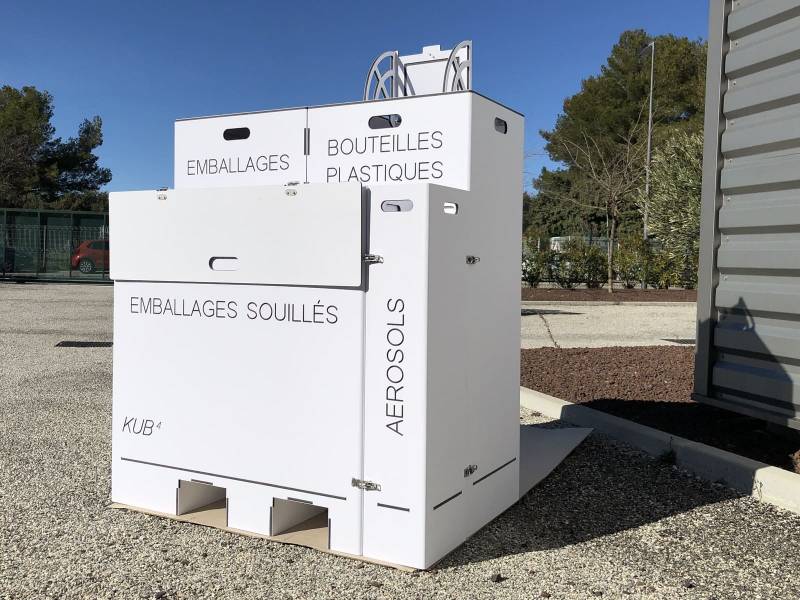 Fabrication de bac de tri de déchet sur mesure en plastique recyclé foamapan à Nice