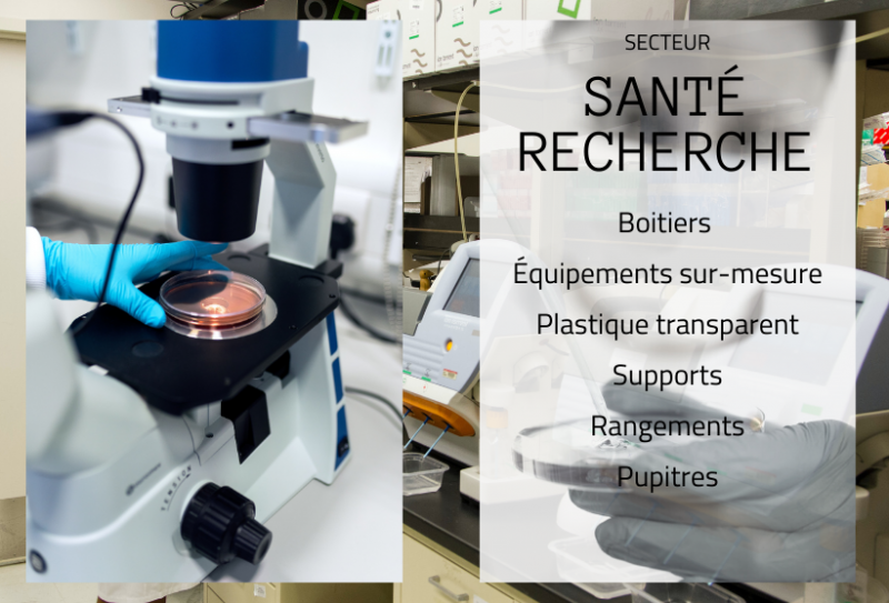 usinage et tolerie sur matières plastiques pour le secteur de la santé, de la recherche et laboratoire en France