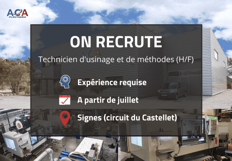 Offre d'emploi technicien d'usinage et de méthodes à Signes dans le Var