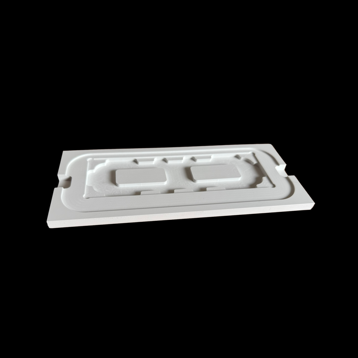 gabarit de collage en pvc rigide blanc usiné paris