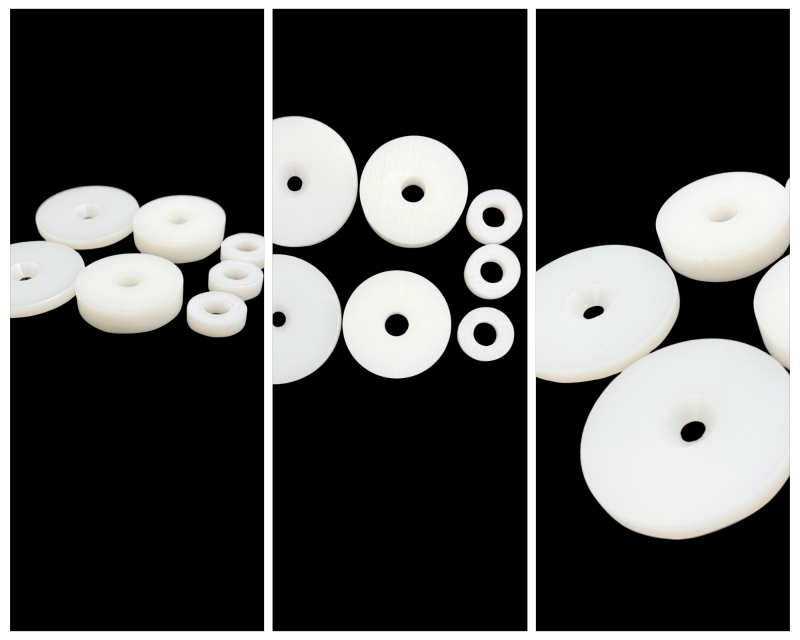 pièces industrielles en pehd 500 blanc usinées en série à lyon par aca plastiques